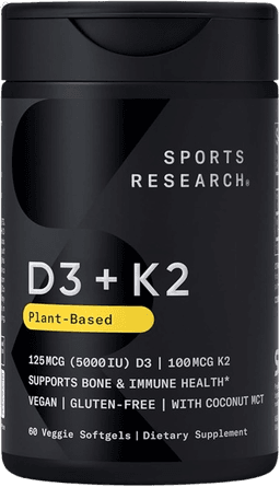 Sports Research Vitamin D3 + K2 5000 IU + 100 mcg MK-7