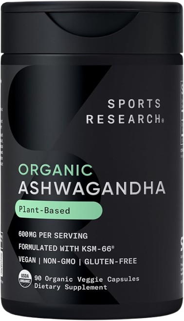 Sports Research Organic Ashwagandha KSM-66